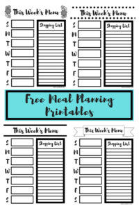Free Printables for Meal Planning on a Budget – Let's Live and Learn