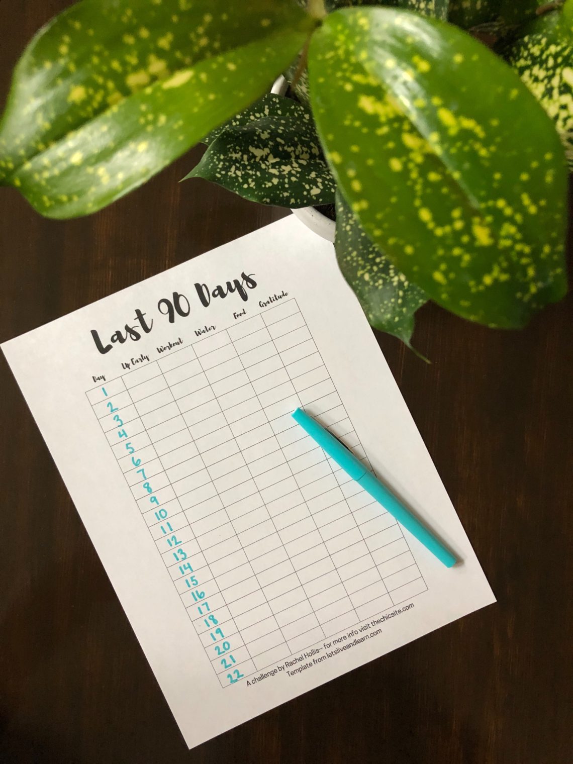 Last 90 Days Challenge Printable Let s Live And Learn