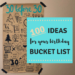 Hand lettered 30 before 30. 100 ideas for your birthday bucket list.
