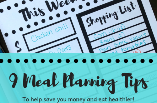 meal planning tips to eat healthier and save money budget