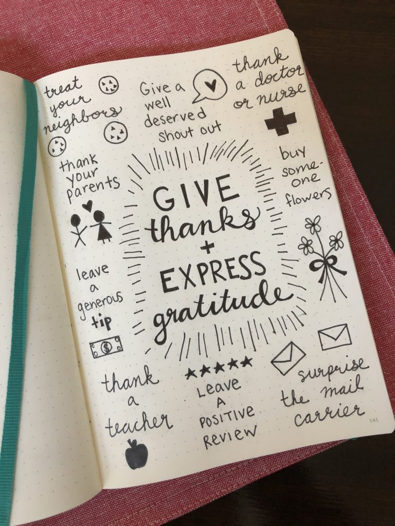 20 Easy Ways to Give Thanks and Express Gratitude. Includes a free printable gratitude checklist to use this November or Thanksgiving.