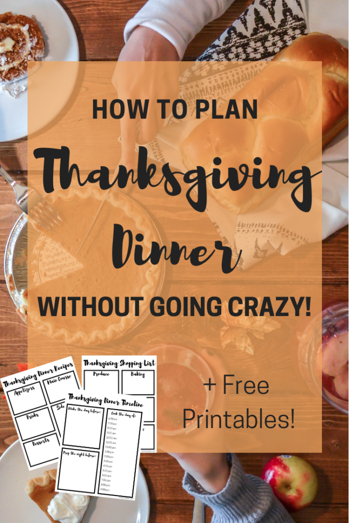 Tips and free printables for planning Thanksgiving dinner.