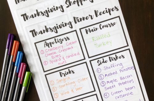Tips and free printables for planning Thanksgiving dinner.