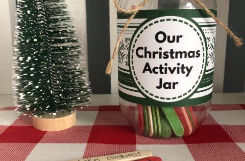 Create a Christmas Bucket List Activity jar for your family! An easy DIY to encourage festive activities throughout the season with a free printable label!