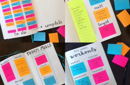 How to use sticky post it notes in your bullet journal.
