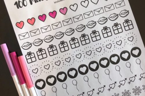 Free mile tracker printable-- Track the miles you run with this cute Valentine's Day theme printable download. #miletracker #100miles #freedownload #freeprintable
