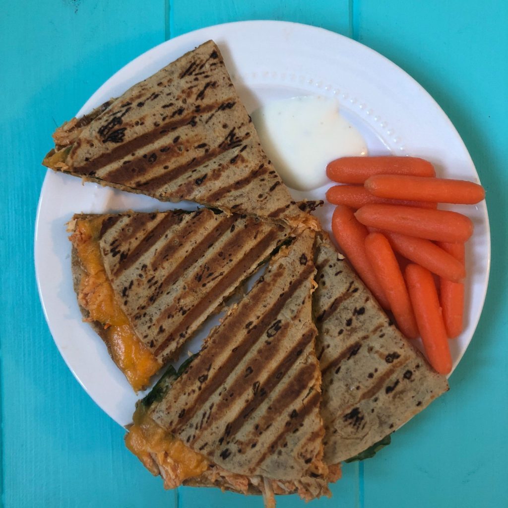 Healthy buffalo chicken quesadilla. Learn how to make the best healthy buffalo chicken in the crockpot! Then, make meal prep easier and more exciting with these four recipes all using the buffalo chicken! #healthycrockpotrecipe #healthyslowcookerrecipe #healthybuffalochicken #mealprep