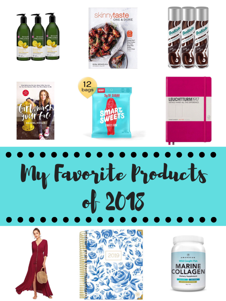 I'm sharing 18 of my favorite products from 2018--all under $50! My favorite planners, beauty, healthy living products and more.