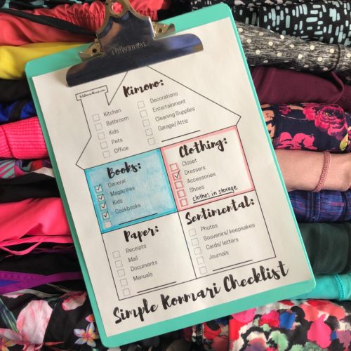Free Konmari Printable Checklist – Let's Live and Learn