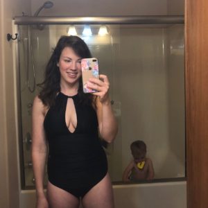 Cute one piece swimsuits from Amazon and Target for moms! 2019 #modest #onepiece #mombod