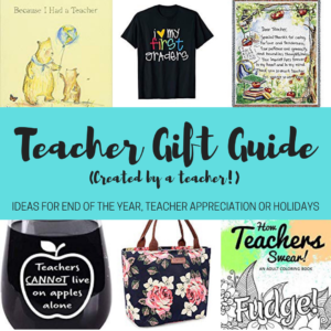 Gift ideas for teachers- perfect for end of the year gifts, teacher appreciation gifts or holidays! Most are available on Amazon for those last minute end of the year teacher gifts!