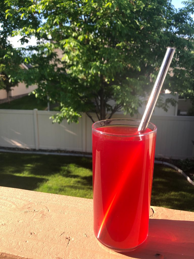 DIY healthy passion tea lemonade is an easy copycat Starbucks recipe that you can make at home with two ingredients! A light and refreshing summer drink that well also help you drink your water! #starbuckscopcat #starbucks #passiontealemonade