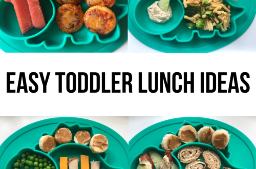 Easy toddler lunch ideas. Do you have trouble coming up with ideas to feed your toddler? Here is what I fed my 15 month old for lunch this week. Seven simple, realistic, easy, quick and healthy lunch ideas that your toddler will love! #toddlerlunch #blwlunch #toddlerlunchideas #easytoddlerlunch #realistictoddlerlunch