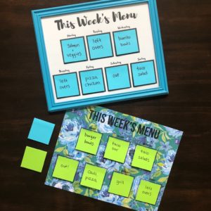 Download your free sticky note meal plan printable template. Create a flexible meal plan using post it notes and this reusable free printable! #freeprintable #mealplan #thisweeksmenu #stickynotes