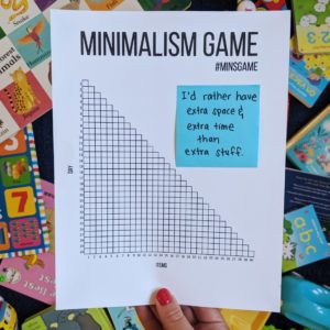 Free printable for The Minimalists #minsgame. #getorganized #minimalismgame