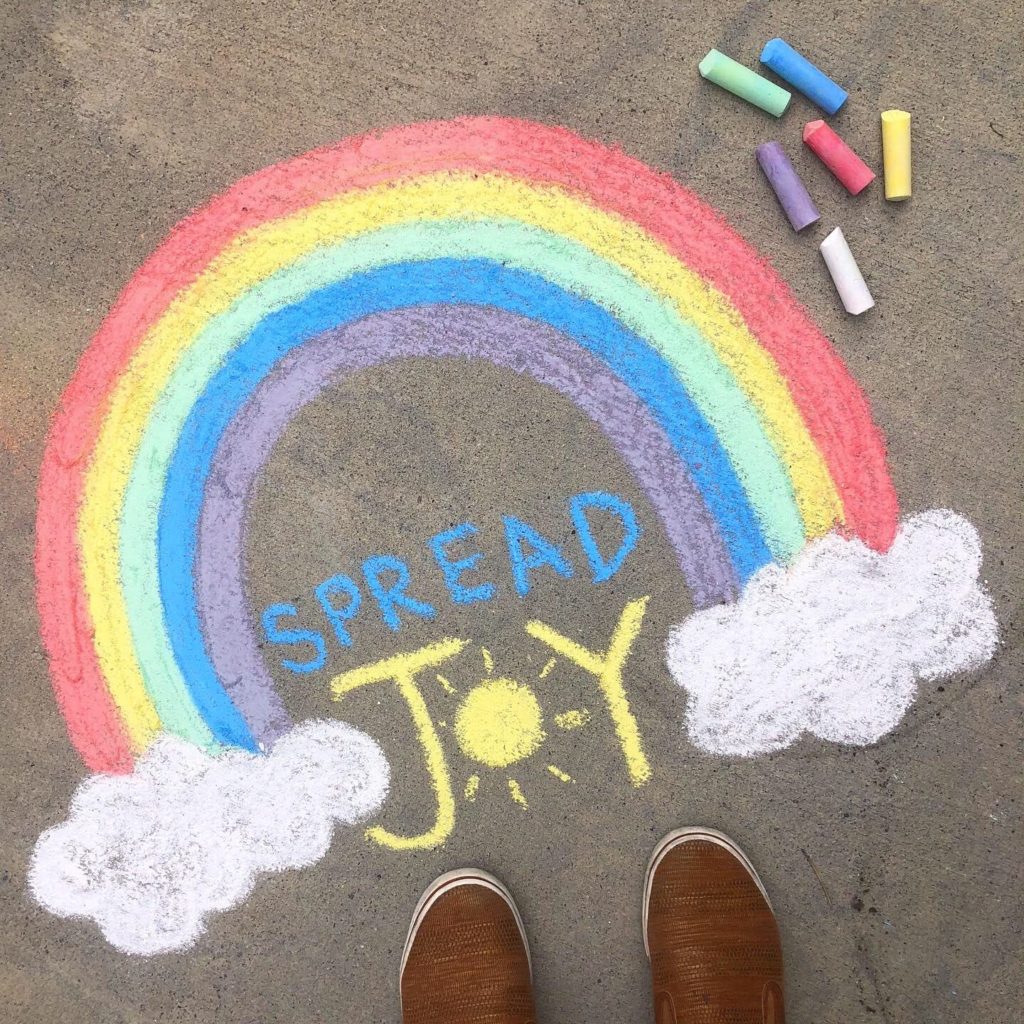 30 Random Acts of Kindness before my 30th birthday: Writing positive messages on sidewalks with chalk #30before30 #printable #randomactsofkindnessprintable