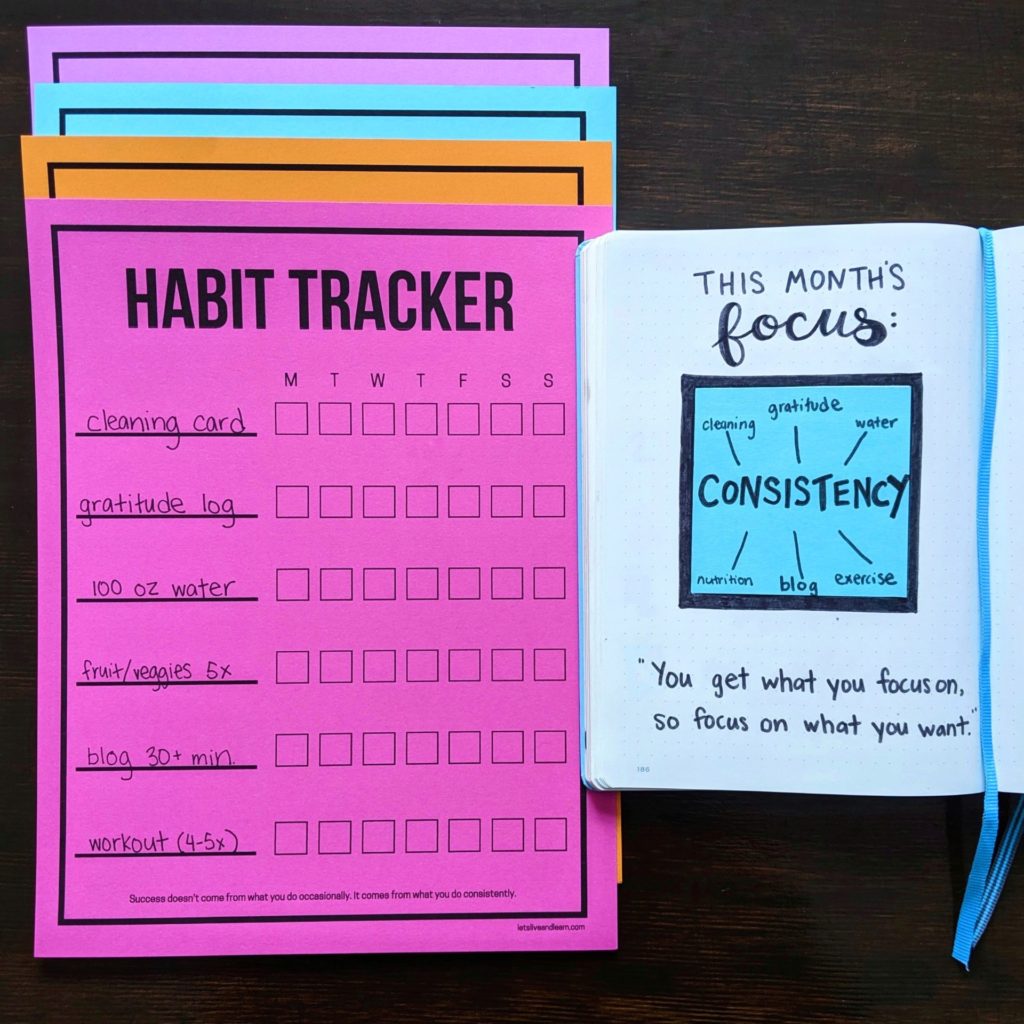 Download and print this free weekly habit tracker template to help you set and achieve goals by focusing on one week at a time! #habittracker #freeprintable #template #weeklygoals #weeklygoals