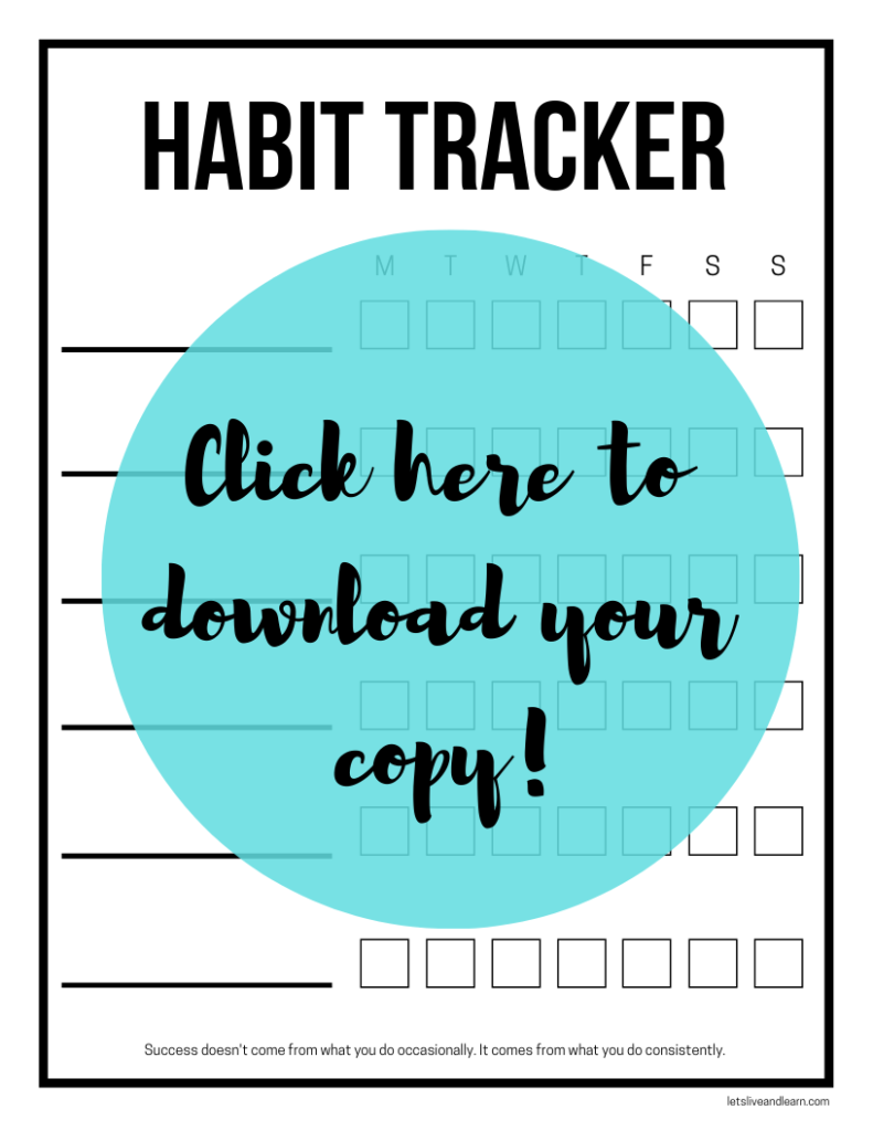 Download and print this free weekly habit tracker template to help you set and achieve goals by focusing on one week at a time! #habittracker #freeprintable #template #weeklygoals #weeklygoals