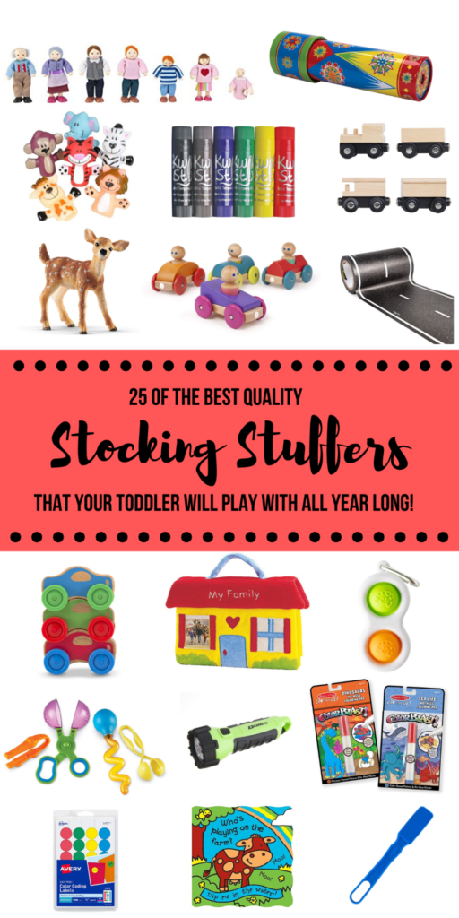 Christmas Stocking Ideas for Toddlers or Preschoolers: educational, intentional, practical and unique gifts for stockings! All from Amazon for under $10! #educationalgifts #intentionalgifts #stockingstuffers #toddlers #preschoolers