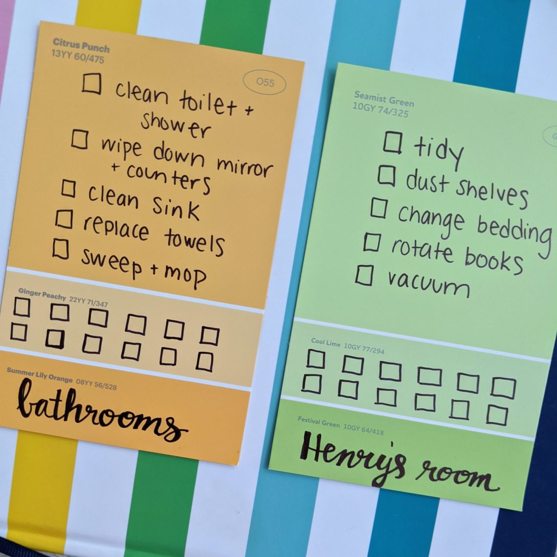 Cleaning Cards: A flexible approach to cleaning – Let's Live and Learn