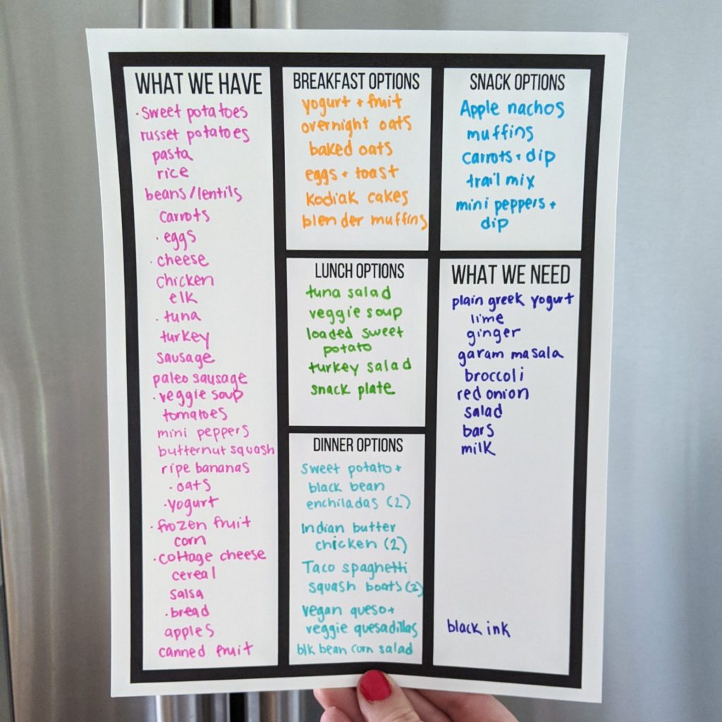 Meal plan brain dump: 8+ easy brain dump ideas to use when you are feeling anxious or overwhelmed. Make a brain dump list to help you prioritize your to do list and make a plan! #braindump #freeprintable #todolist #stickynotes #postitnotes