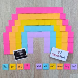 Sneak peek at home gender test: My personal review and tips! #genderreveal #genderannouncement #boygenderannouncement #itsaboy #sneakpeek #rainbowbaby