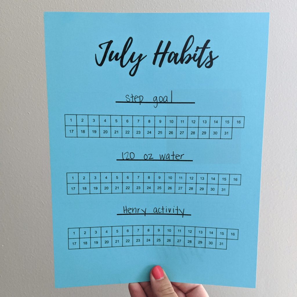 July Monthly Habit Tracker Printable: A free download to help you track your habits and reach your goals! July, August & September 2020 #habittrackers #monthlyhabittracker #printable