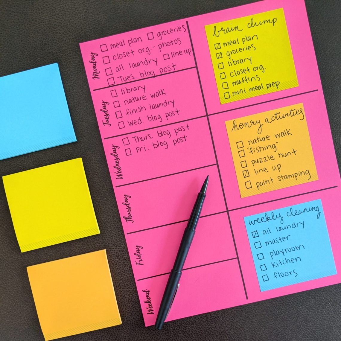 Sticky Note Brain Dump Printable – Let's Live and Learn