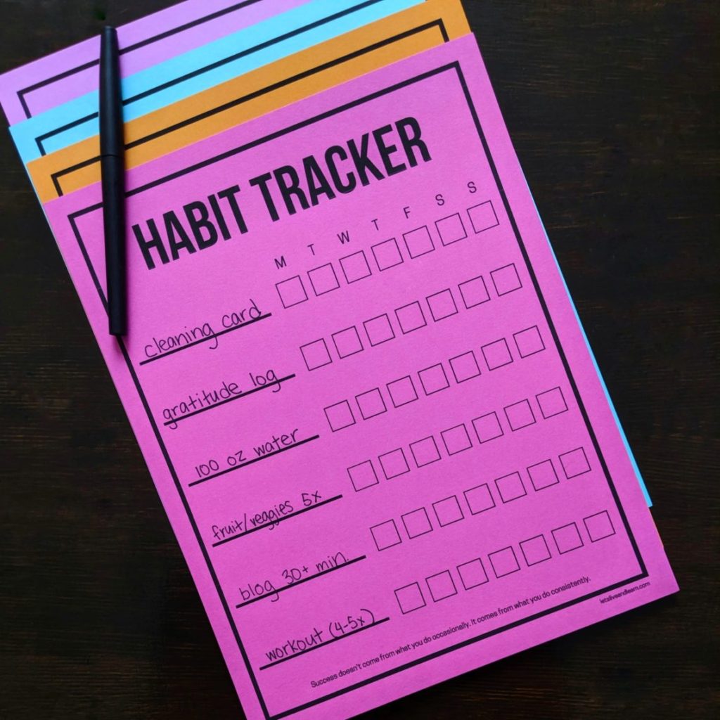 2021 Habit tracker: free weekly habit trackers to use throughout 2021. #newyearsgoals #newyearsresolutions #free #printable #habittracker #bulletjournal