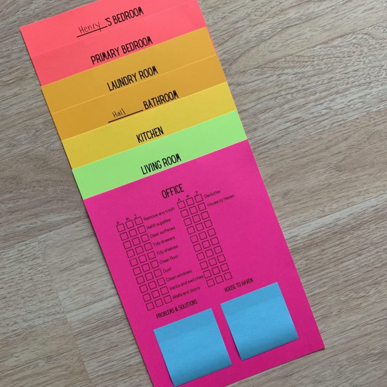 Zone Cleaning Printable Checklists – Let's Live and Learn