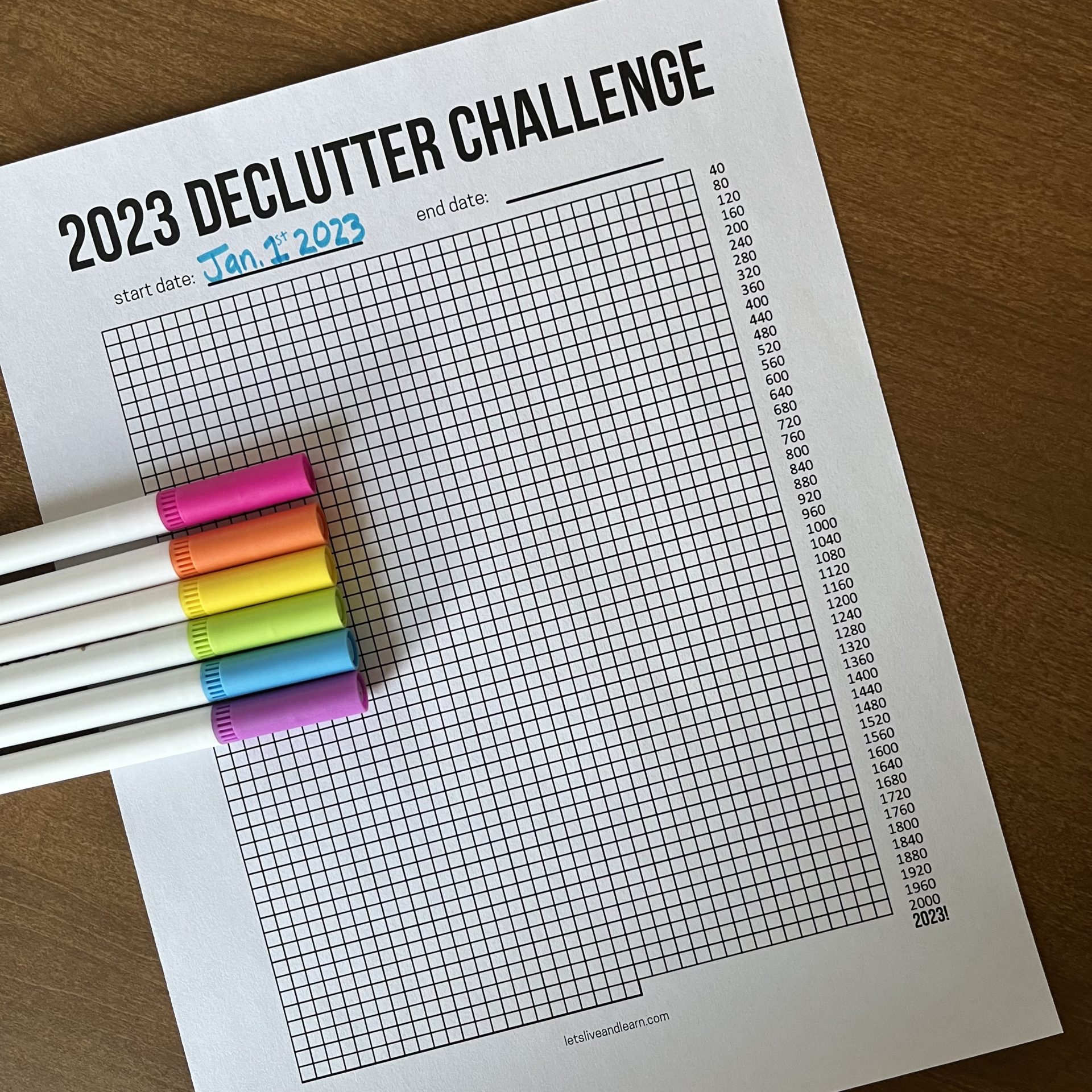 Free 2023 Decluttering Printables – Let's Live and Learn